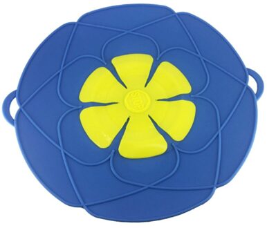 Pan Deksel Siliconen Pan Deksels Met Pannen 26Cm Splash Voorkomen Kokend Stof Pannen Deksel Bloem Wok Pan Deksel cover Siliconen Pan Cover blauw