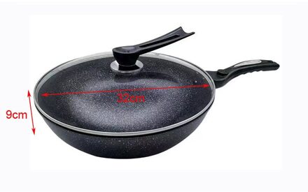 Pan Maifan Stone Wok Non-stick Pan Geen-Rook Inductie Fornuis Gasfornuis 32Cm Roerbak ijzeren Pot Kookpot Keuken Potten