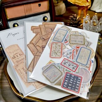 Panalisacraft 3 Stijlen Van Vintage Velijn Papier Label Stickers Voor Scrapbooking Diy Projecten/Fotoalbum/Card Making Ambachten 3 styles together