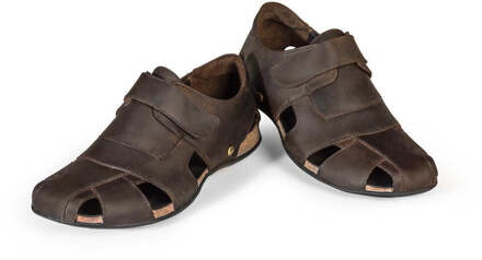 Panama Jack Fletcher Basic C1 leren herensandalen Bruin