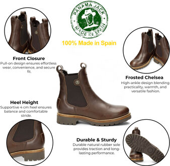 Panama Jack Francesca B13 Chelsea-laarzen voor dames van bruin leer - maat