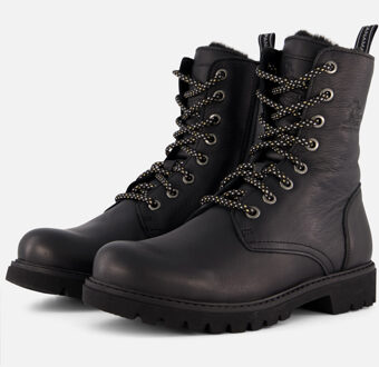 Panama Jack Frisia B1 Veterboots zwart Leer - 36,37,38,39,40,41,42