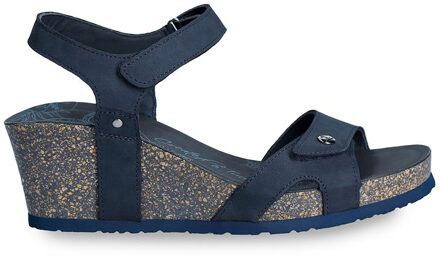 Panama Jack Julia Basics B10 sandalen met sleehak blauw - Maat 37