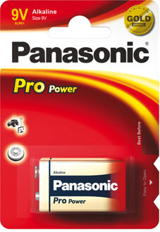 Panasonic block batterij 9V 6LR61PPG (1 stuk)
