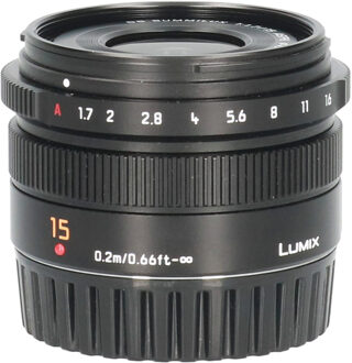 Panasonic Tweedehands Panasonic Leica DG Summilux 15mm f/1.7 ASPH CM4887 Zwart