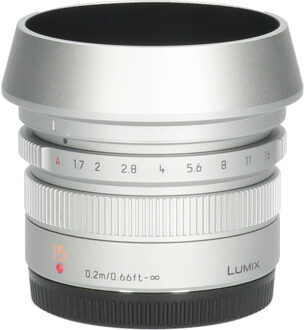 Panasonic Tweedehands Panasonic Leica DG Summilux 15mm f/1.7 ASPH - Zilver CM5098
