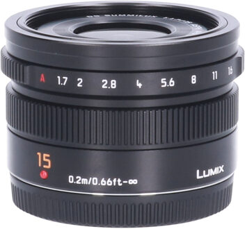 Panasonic Tweedehands Panasonic Leica DG Summilux 15mm f/1.7 ASPH - Zwart CM2934