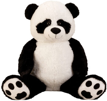 Panda beer knuffel van zachte pluche - 57 cm zittend/100 cm staand - Knuffeldier Multikleur