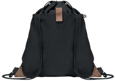 Panda gerecycled katoenen koordtas - maat One size Zwart