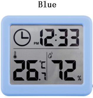 PANDUN ultra-dunne eenvoudige LCD digitale LCD hygrometer thermometer nauwkeurige en duurzaam elektronische energiebesparende temperatuur en hu blauw