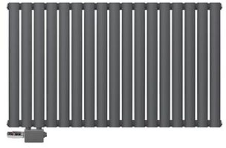 Paneelradiator dubbellaags 600x1020 mm antraciet incl. universele aansluitset ML design Zwart