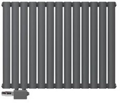 Paneelradiator dubbellaags 600x780 mm antraciet incl. universele aansluitset ML-Design Grijs
