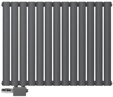 Paneelradiator dubbellaags 600x780 mm antraciet incl. universele aansluitset ML design Zwart