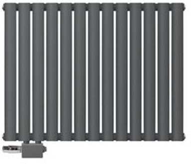 Paneelradiator dubbellaags 600x780 mm antraciet incl. universele aansluitset ML design Zwart