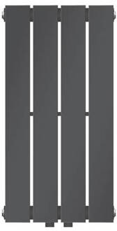 Paneelradiator enkellaags 600x300 mm antraciet met muuraansluitset ML design Zwart