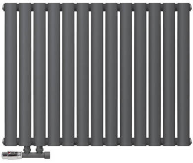 Paneelradiator enkellaags 600x780 mm antraciet incl. wandaansluitset ML design Zwart