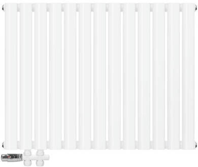 Paneelradiator enkellaags 600x780 mm Wit met onderaansluitset ML design