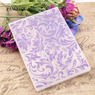 Panfelou Paars Romantische Wijnstok Embossing Mappen Plastic Voor Scrapbooking Diy Template Fondant Cake Fotoalbum Kaart Maken
