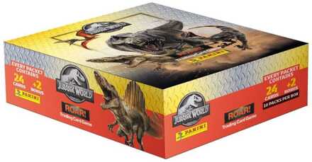 Panini Jurassic World Roar Trading Cards Fat Packs Display (10)