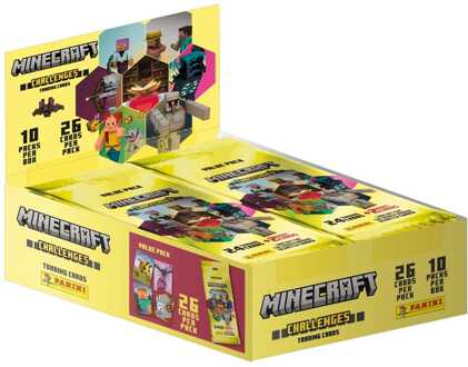 Panini Minecraft - Challenges Trading Cards Fat Packs Display (10)