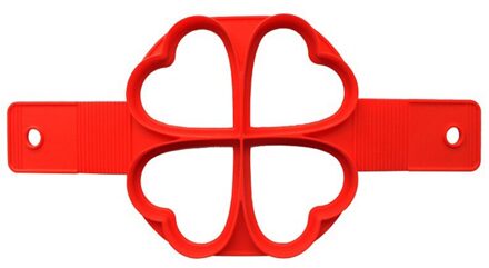 Pannenkoek Maker Meerdere Vormen 4 Gaten Anti-aanbak Siliconen Bakvorm Ring Gebakken Ei Mold Voor Familie Koken Bakken Accessoires