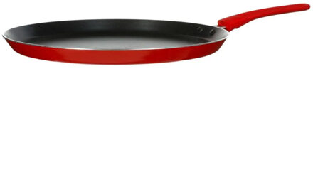 Pannenkoekenpan - Alle kookplaten geschikt - rood/zwart - dia 28 cm