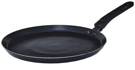 Pannenkoekenpan - alle warmtebronnen geschikt - zwart - D28 cm - Aluminium