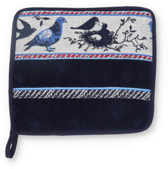 Pannenlap Birds Donkerblauw - 23x20 cm