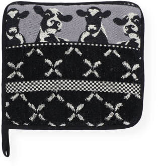Pannenlap Cows Zwart - 20x37 cm