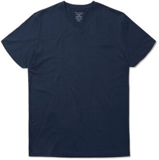 Panos Emporio Bamboo Cotton V Neck T Shirt Blauw - Small,Medium,Large,X-Large,XX-Large
