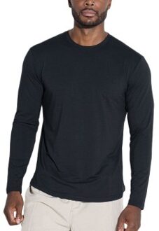 Panos Emporio Bamboo Crew Longsleve Tee * Actie * Zwart,Wit - Small,Medium,Large,X-Large,XX-Large