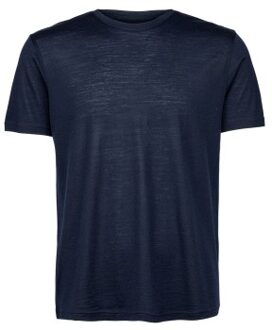 Panos Emporio Wool Tencel Short Sleeve Top Blauw - Small,Medium,Large,X-Large,XX-Large