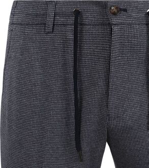 Pantalon Jersey Pied De Poule Navy Donkerblauw - 102