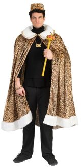Panterprint konings mantel - voor volwassenen - Carnaval Verkleedkleding - keizer - One size