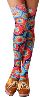 Panty Hippie Multicolor 60's Multikleur - Print