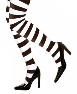 Panty Zwart/Wit Gestreept Zwart, Wit - Transparant