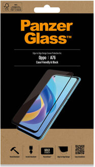 PanzerGlass Anti-Bacterial Case Friendly Screenprotector voor de Oppo A76 (4G) / A96 Transparant