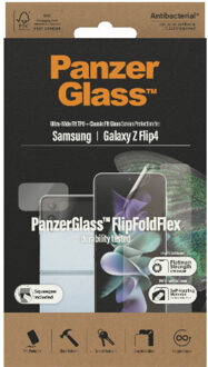 PanzerGlass Anti-Bacterial Case Friendly Screenprotector voor de Samsung Galaxy Z Flip 4 Transparant