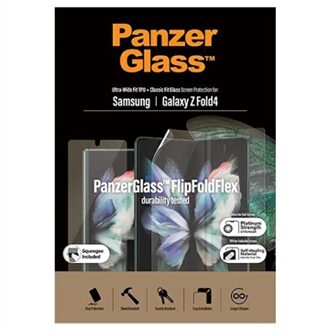 PanzerGlass Anti-Bacterial Case Friendly Screenprotector voor de Samsung Galaxy Z Fold 4 Transparant
