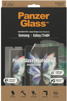 PanzerGlass Anti-Bacterial Case Friendly Screenprotector voor de Samsung Galaxy Z Fold 4 Transparant