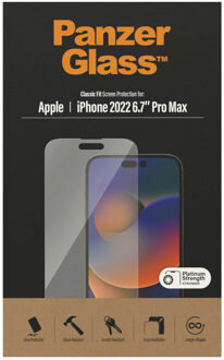 PanzerGlass Anti-Bacterial Screenprotector voor de iPhone 14 Pro Max Transparant