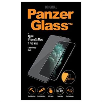 PanzerGlass Apple iPhone Xs Max/11 Pro Max Case Friendly Smartphone screenprotector Zwart