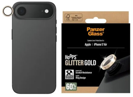 PanzerGlass Camera Protector Hoops Optic Rings voor de Apple iPhone Air - Glitter Goud Transparant