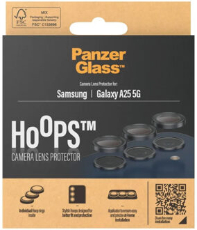 PanzerGlass Camera Protector Hoops Optic Rings voor de Samsung Galaxy A25 (5G) - Black Zwart