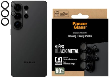 PanzerGlass Camera Protector Hoops Optic Rings voor de Samsung Galaxy S26 Ultra - Zwart