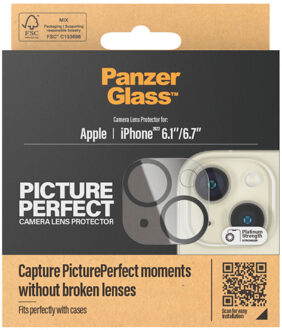 PanzerGlass Camera Protector voor de Apple iPhone 15 / 15 Plus Transparant