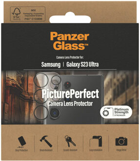 PanzerGlass Camera Protector voor de Samsung Galaxy S23 Ultra Transparant