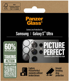 PanzerGlass Camera Protector voor de Samsung Galaxy S25 Ultra Transparant