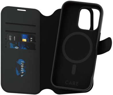 PanzerGlass CARE™ by ® Tango 2-in-1 Wallet Case w. MagSafe iPhone 16 Pro mobiele telefoon behuizingen Hoes Zwart