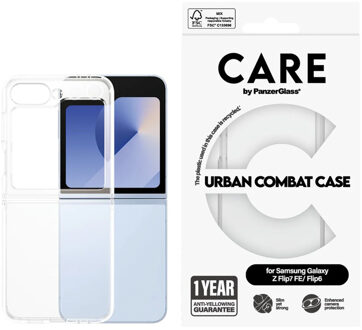 PanzerGlass CARE™ by ® Urban Combat Case Samsung Galaxy Z Flip7 FE | Flip6 mobiele telefoon behuizingen Hoes Transparant
